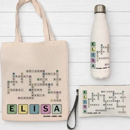 Pack Profe Botella + Bolsa + Estuche (scrabble)