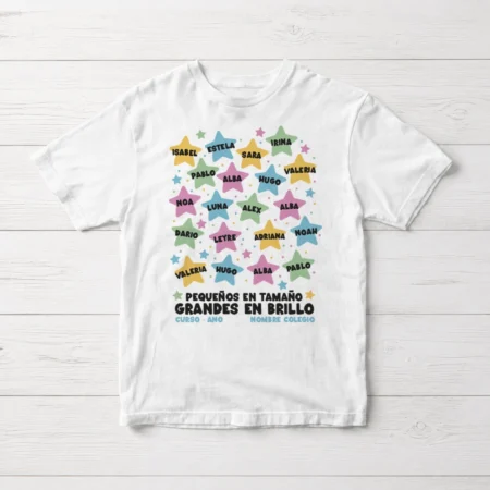 Camiseta Fin de curso 'Estrellas' (mín 10 ud)