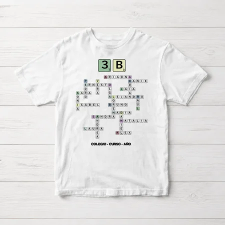 Camiseta Fin de curso 'Scrabble' (mín 10 ud)