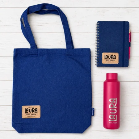 Pack Profe Botella + Bolsa + Libreta Denim
