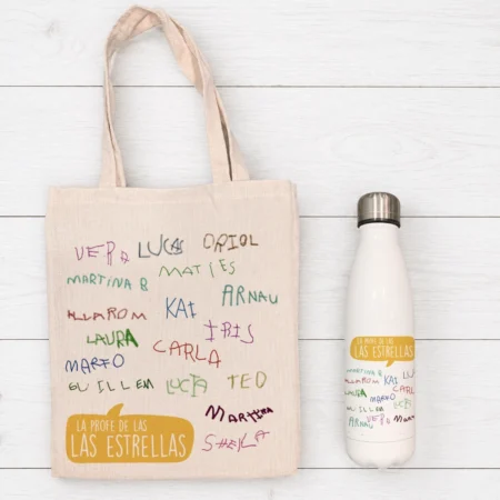 Pack Profe Botella + Bolsa (su letra)