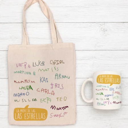Pack Profe Botella + Taza (su letra)