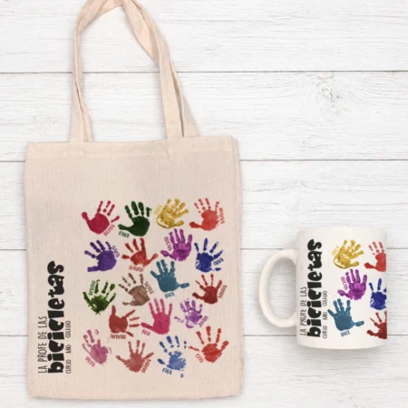 Pack Profe Taza + Bolsa (sus manos)