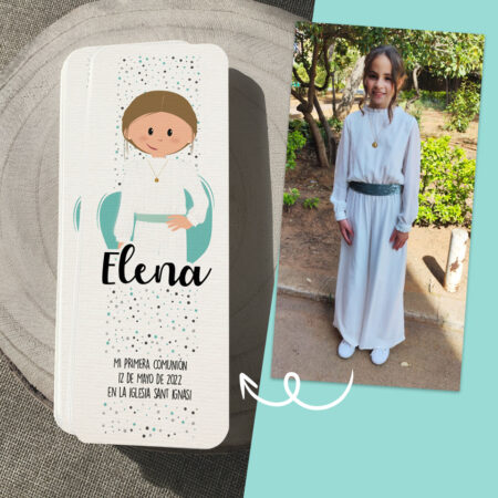 Recordatorio niña con gargot / punto de lectura (mín 24 ud)
